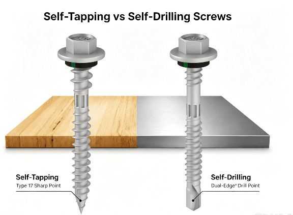 Self-Tapping vs. Self-Drilling Screws: What is the Real Difference?