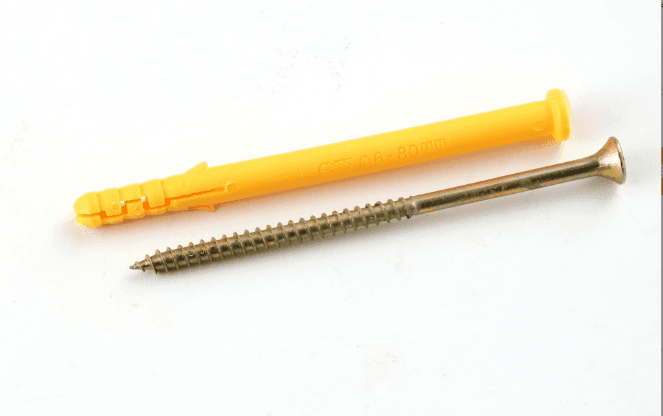 Fiberboard Screws with Yellow Fish Wall Plugs
