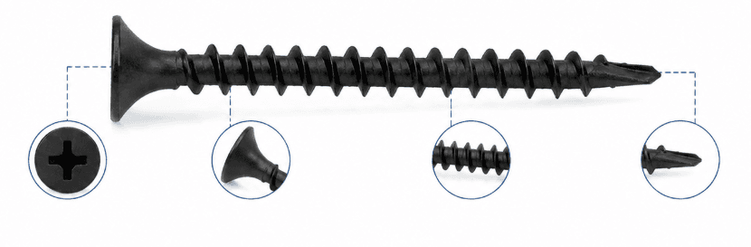Black Phosphate Drywall Screws Black Phosphate Drywall Screws
