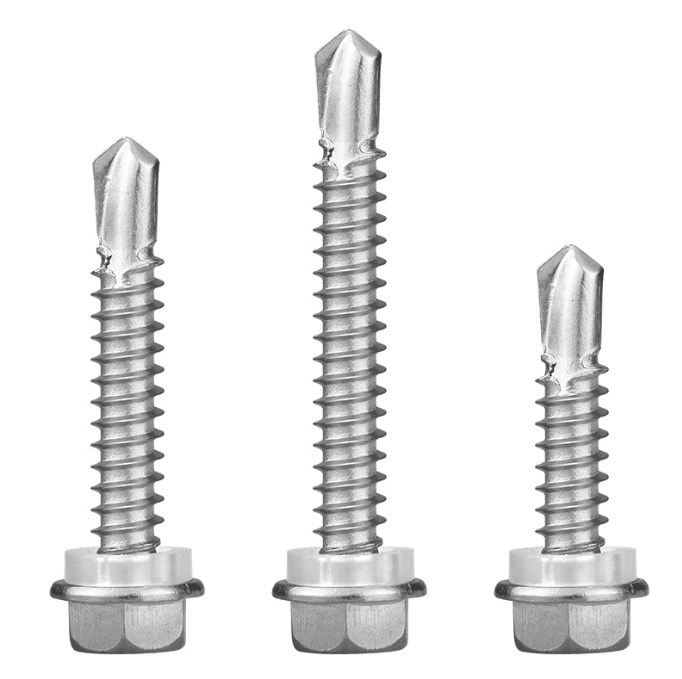 304 Stainless Steel Hex Washer Head Self-Drilling Screws 304 Stainless Steel Hex Washer Head Self-Drilling Screws