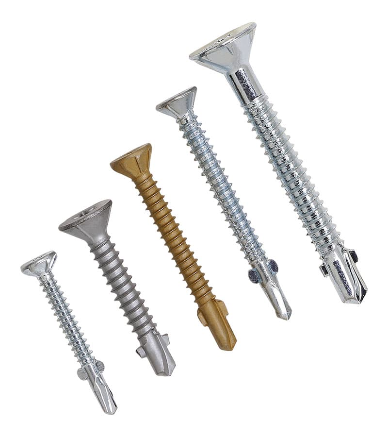 Countersunk Head Self-Drilling Screws with Ribs and Wings