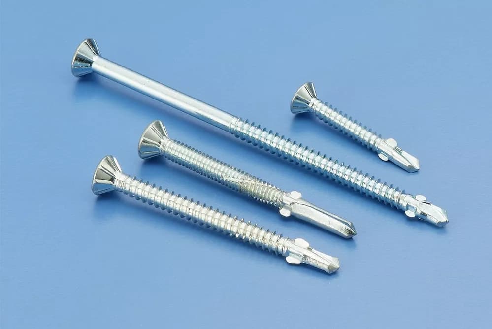 Countersunk Head Self-Drilling Screws with Ribs and Wings Countersunk Head Self-Drilling Screws with Ribs and Wings