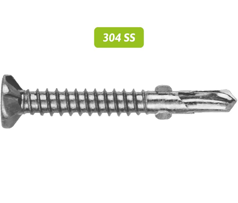 Countersunk Head Self-Drilling Screws with Ribs and Wings Countersunk Head Self-Drilling Screws with Ribs and Wings