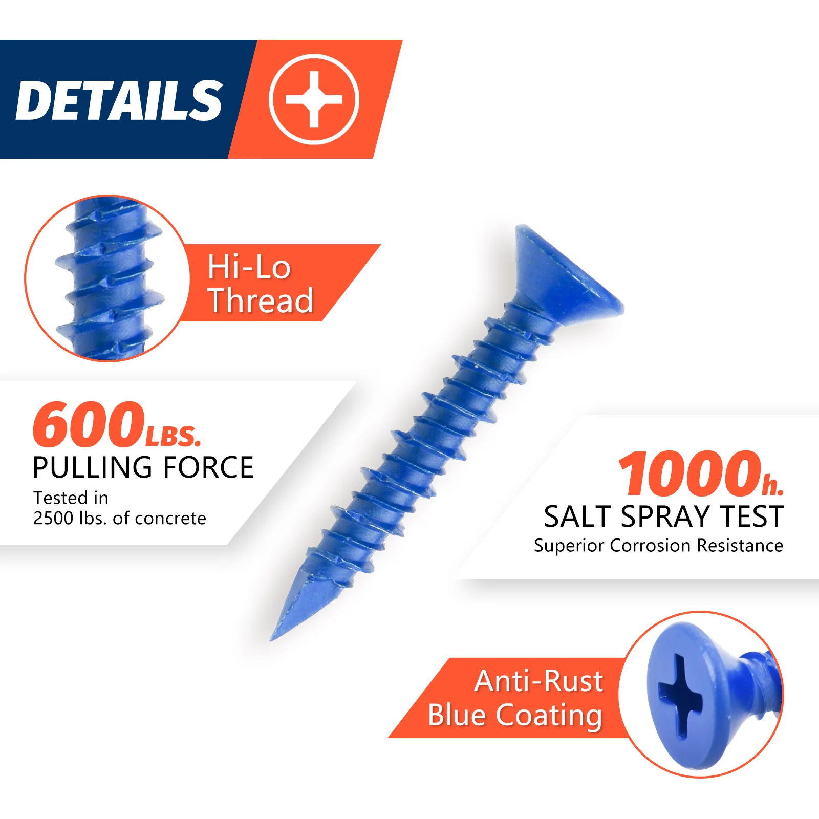 CSK Philips Head Concrete Screw CSK Philips Head Concrete Screw