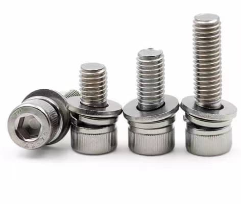 Din912 Hex Socket Head Screw With Flat Spring Washers A2 A4 Ss304 Bolts Nuts Product