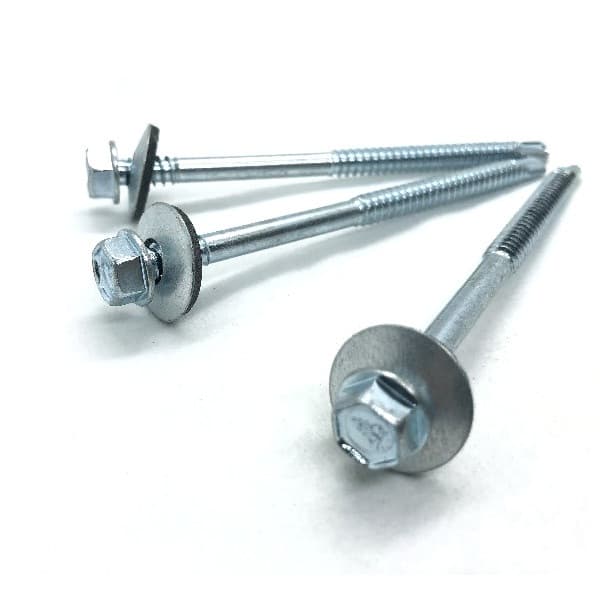 Hexagon Head Self Drilling Screw Assembled With Steel Bonded EPDM Washer Half Thread