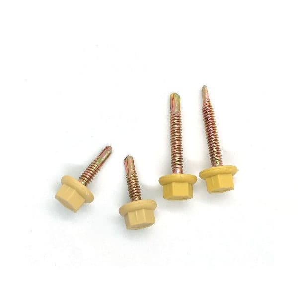 Ral1023 Self Drilling Screw Yellow Nylon Head